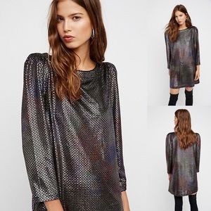 Free People Diamonds Are Forever Metallic Dress